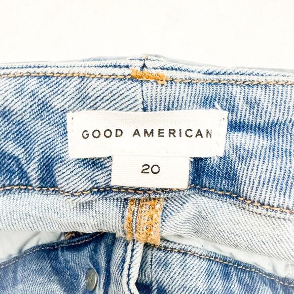 Good American Good Curvy Bootcut Light Wash Denim Jeans Size 20 - Picture 6 of 8